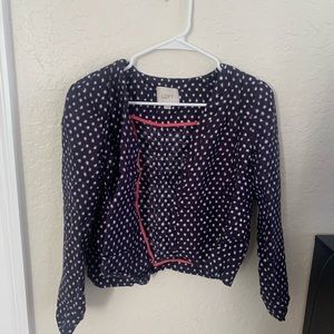 Loft Shoulder Pad Blazer, Polka Dot